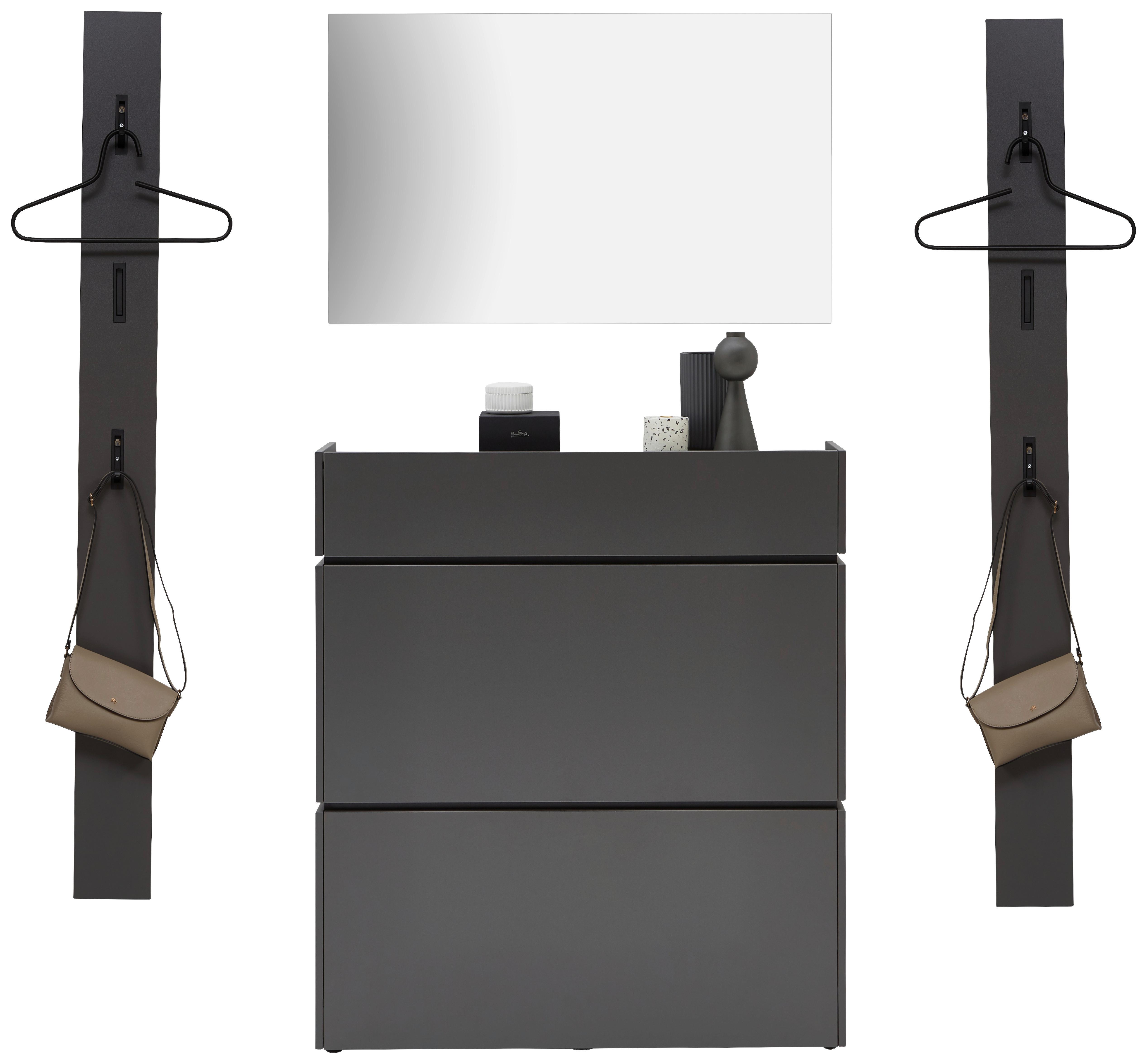 PRZEDPOKÓJ UNIQUE - kolor grafitowy, Design, materiał drewnopochodny (165/200/22cm) - Voleo