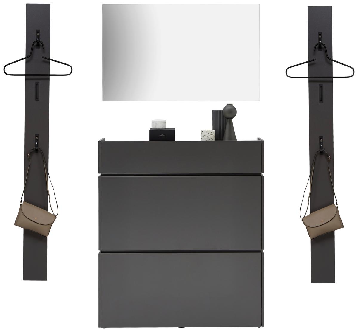 PRZEDPOKÓJ UNIQUE - kolor grafitowy, Design, materiał drewnopochodny (165/200/22cm) - Voleo