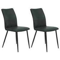 STUHL-SET Caroline S Anthrazit - Anthrazit/Schwarz, MODERN, Textil/Metall (44/87/57cm) - MID.YOU