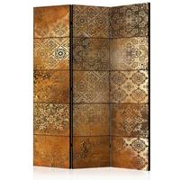 Paravan Old Tiles, 3-Delni, Akustičen - bež/rjava, Basics, umetna masa/tekstil (135/172/3cm) - artgeist