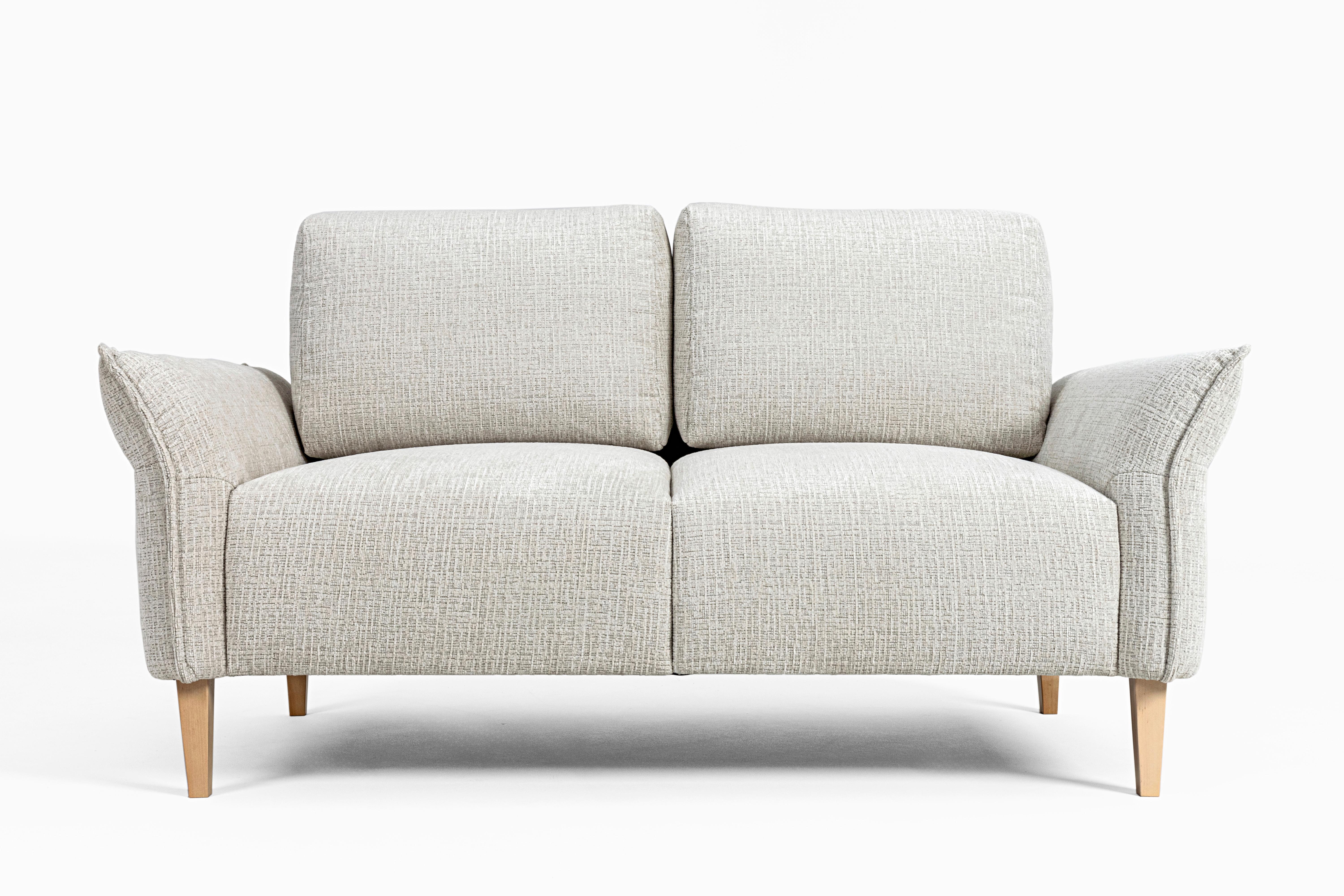 Dvosed Custom - boja hrasta/krem, Moderno, tekstil/drvo (150/85/92cm) - Mömax