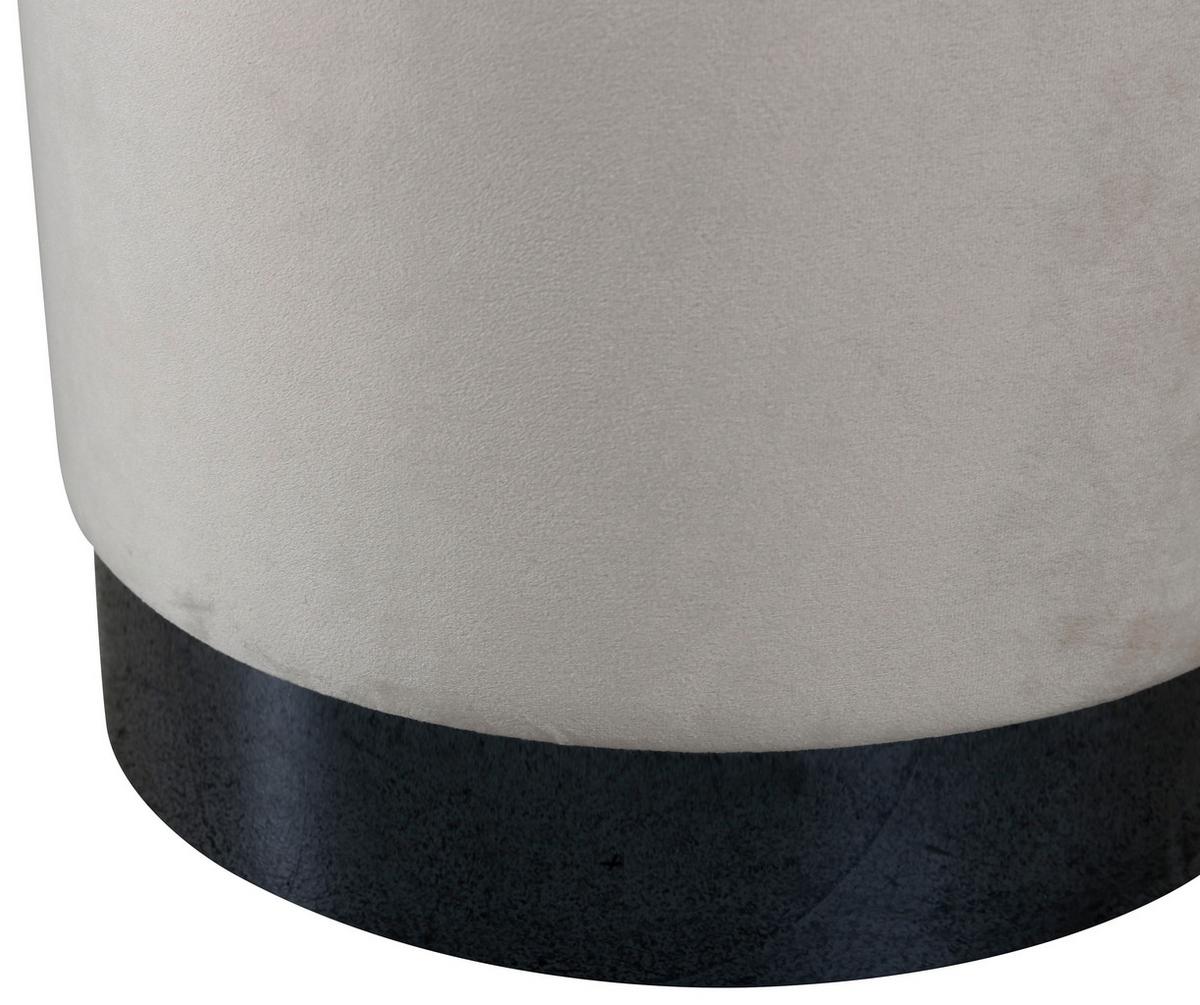 HOCKER BENJI - Beige/Schwarz, Design (35/42,5/35cm) - Livetastic