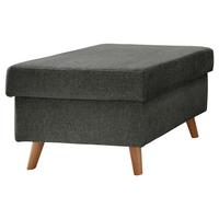 Hocker Valentina Anthrazit Struktur - Anthrazit/Naturfarben, KONVENTIONELL, Holz/Textil (61/43/61cm) - P & B