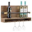 Barelement in Naturfarben - Naturfarben, LIFESTYLE, Holz/Metall (60/30/15,5cm) - PREMIUM LIVING
