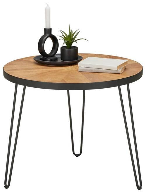 Couchtisch Noel Naturfarben/Schwarz - Schwarz/Naturfarben, ROMANTIK / LANDHAUS, Holz/Holzwerkstoff (60/51/60cm) - Zandiara