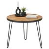 SOFFBORD NOEL - svart/naturfärgad, Romantik / Lanthus, metall/trämaterial (60/51cm) - Mömax