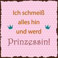 Glasbild Prinzessin, ca. 20x20x1,70cm - Rosa, MODERN, Glas (20/20/1,70cm)