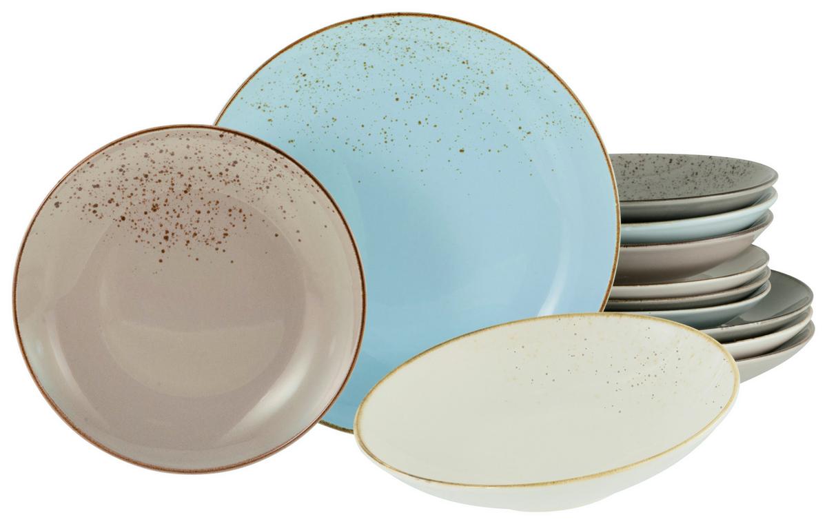 Kombinirani Servis Scandic, 12-Delni - večbarvno, Basics, keramika - Creatable