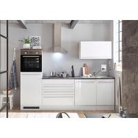 Bucătărie fără electrocasnice JAZZ - alb/gri închis, Modern, material pe bază de lemn (260/200/60cm) - Modern Living