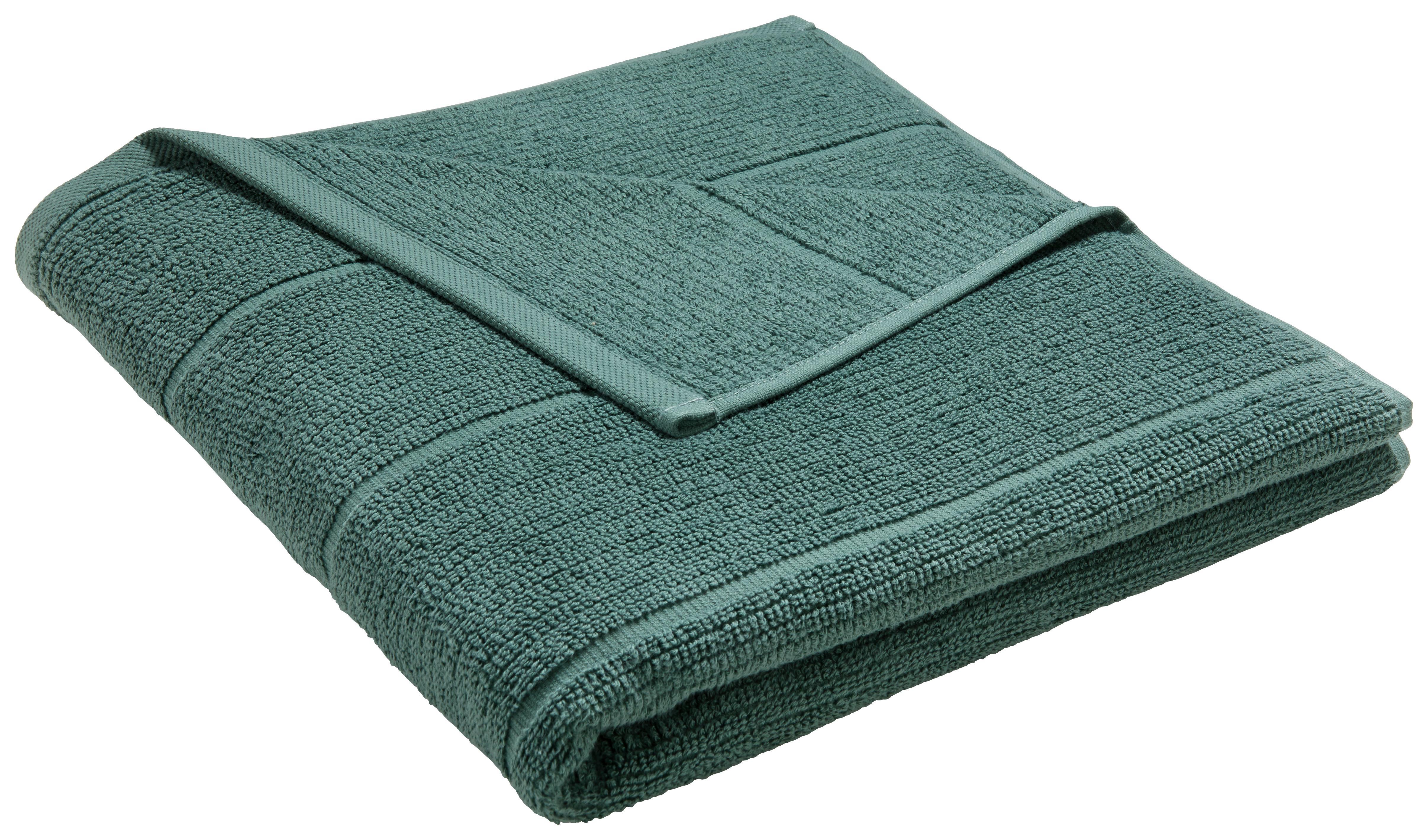 Duschtuch Anna Dunkelgrün - Dunkelgrün, Textil (70/140cm) - Mömax modern living