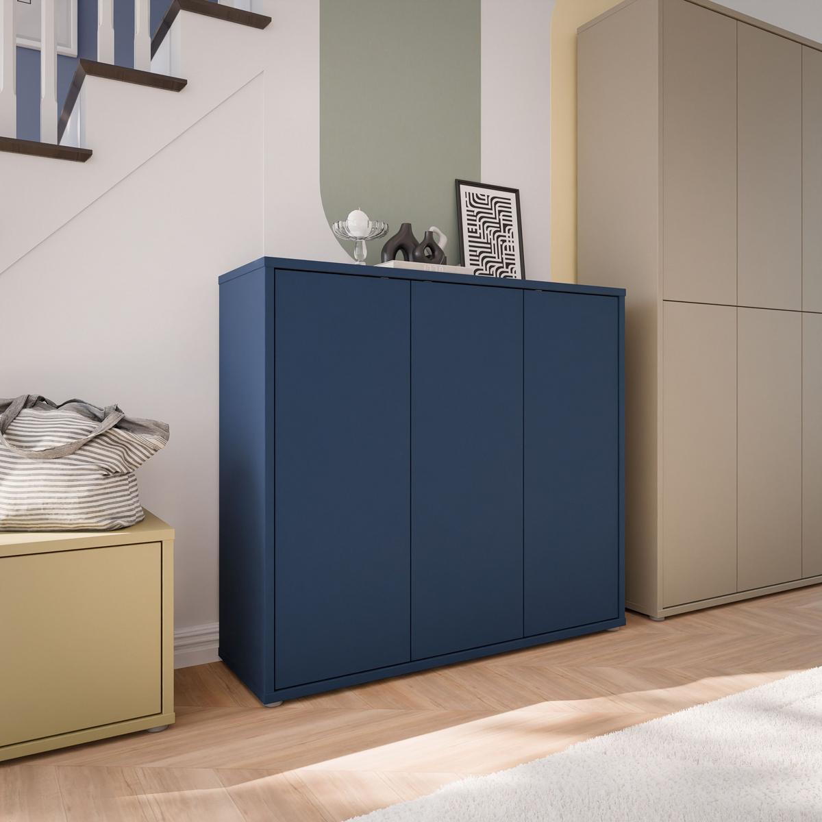 Ormar Za Cipele Alice Springs - tamno plava/siva, Moderno, drvni materijal/plastika (109,2/99,1/34,9cm) - Modern Living