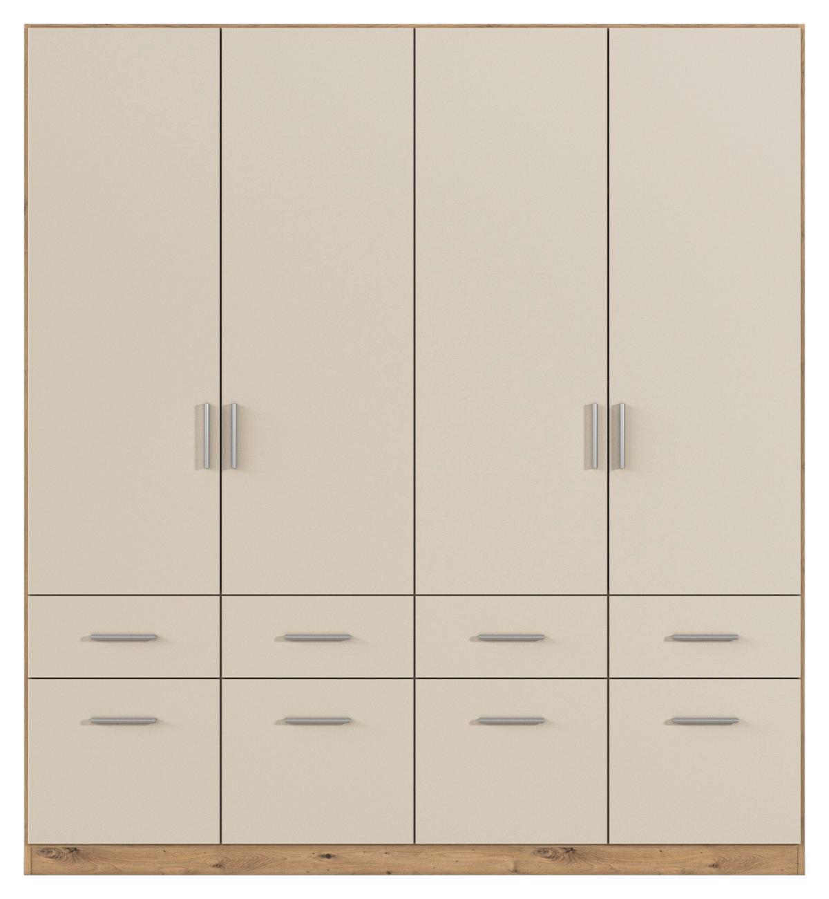 Omara Za Oblačila Celle Matt, Barva Šampanjca, Hrast - barve šampanjca/barve aluminija, Trend, umetna masa/leseni material (181/197/54cm)