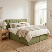 Boxspringbett Belano Grün ca. 180x200cm - Grün, KONVENTIONELL, Holz/Holzwerkstoff (180/200cm) - Premium Living