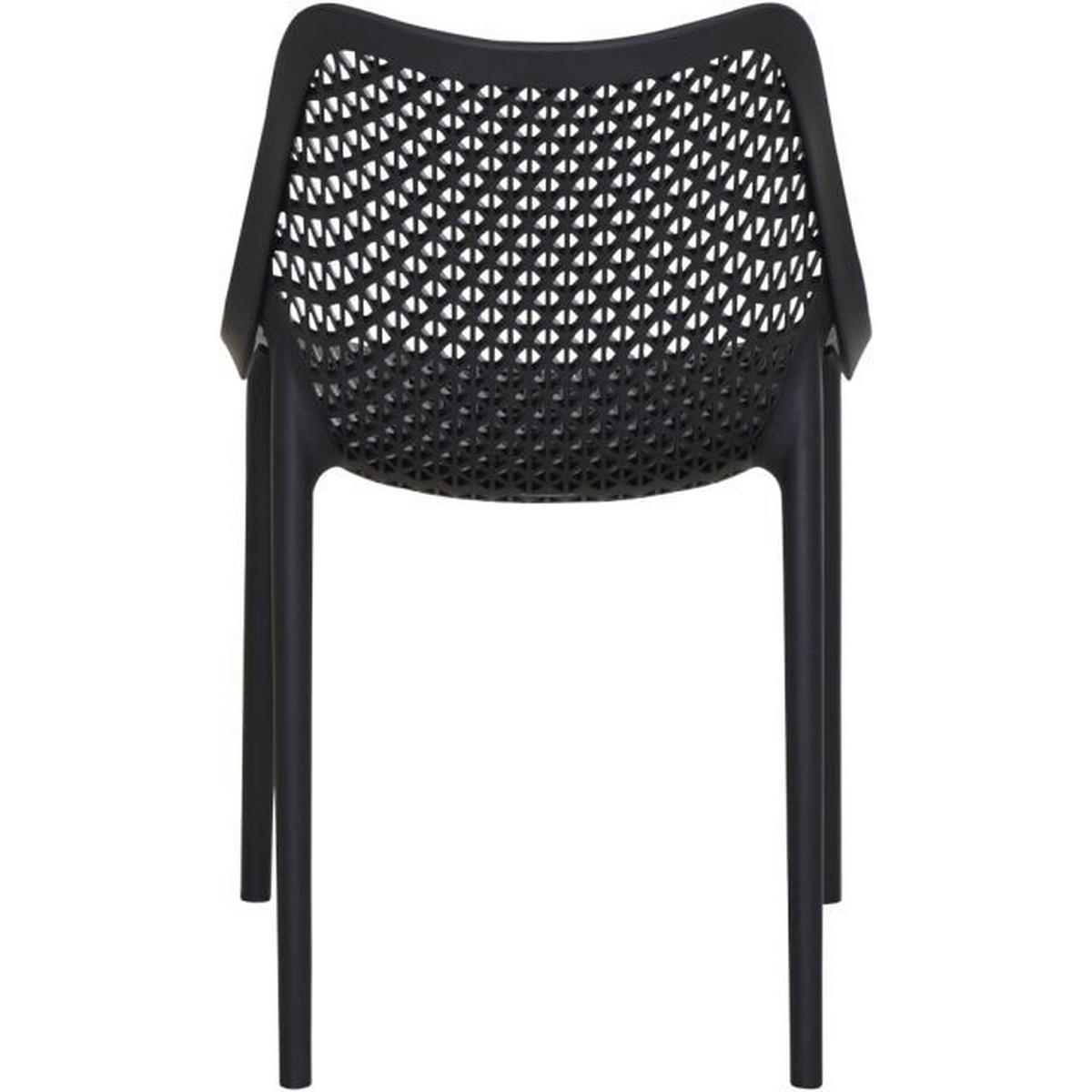 Gartenstuhl-Set District Anthrazit, 4er Set - Anthrazit, Basics, Kunststoff (60/81/50cm) - Siena Garden