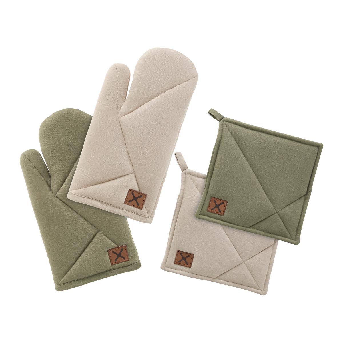 Mănușă pentru cuptor Mads - bej, textil (18/32cm) - Mömax