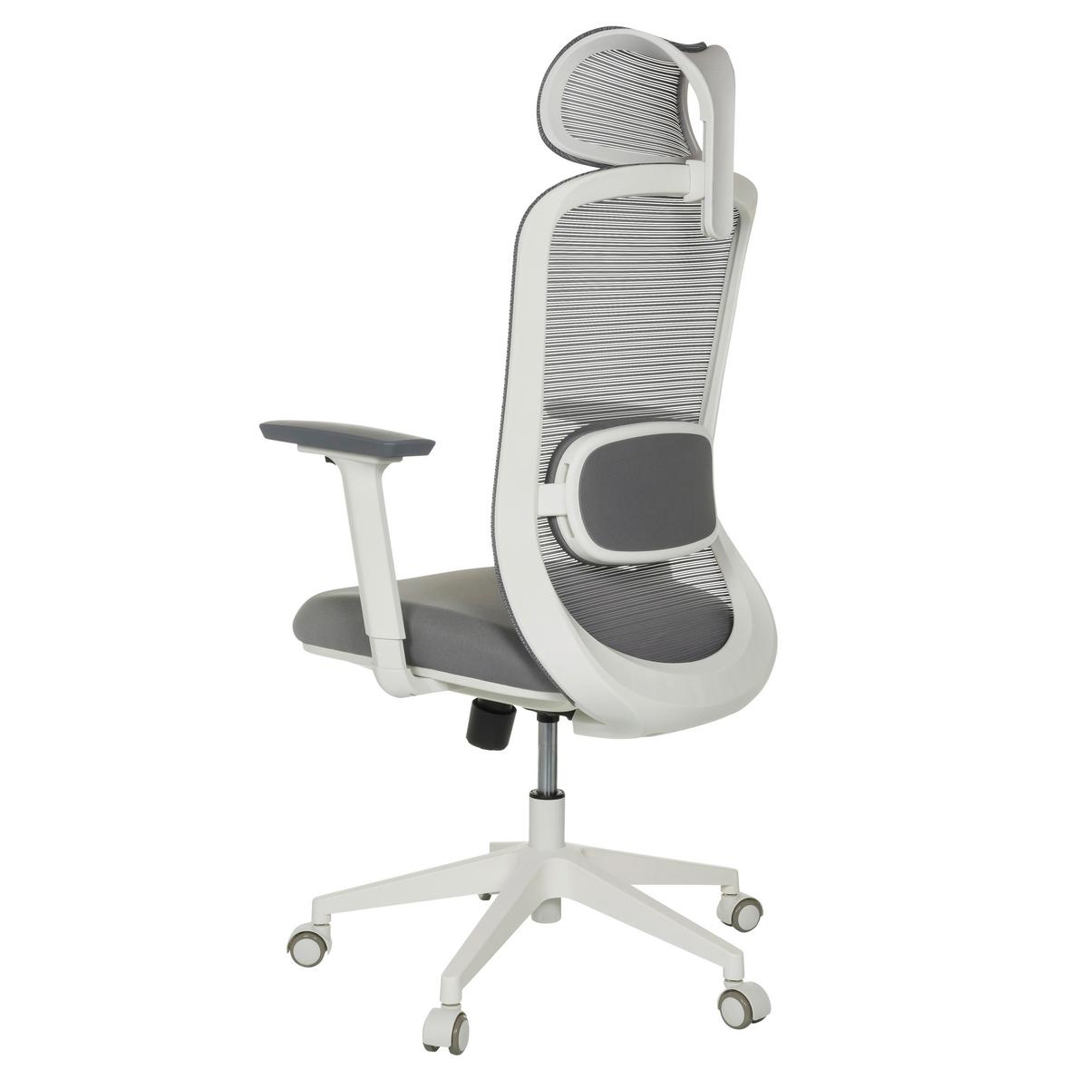 Pisarniški Stol Mikeo G, Siva - siva/bela, Moderno, umetna masa/tekstil (67/113 - 129/68cm) - MID.YOU