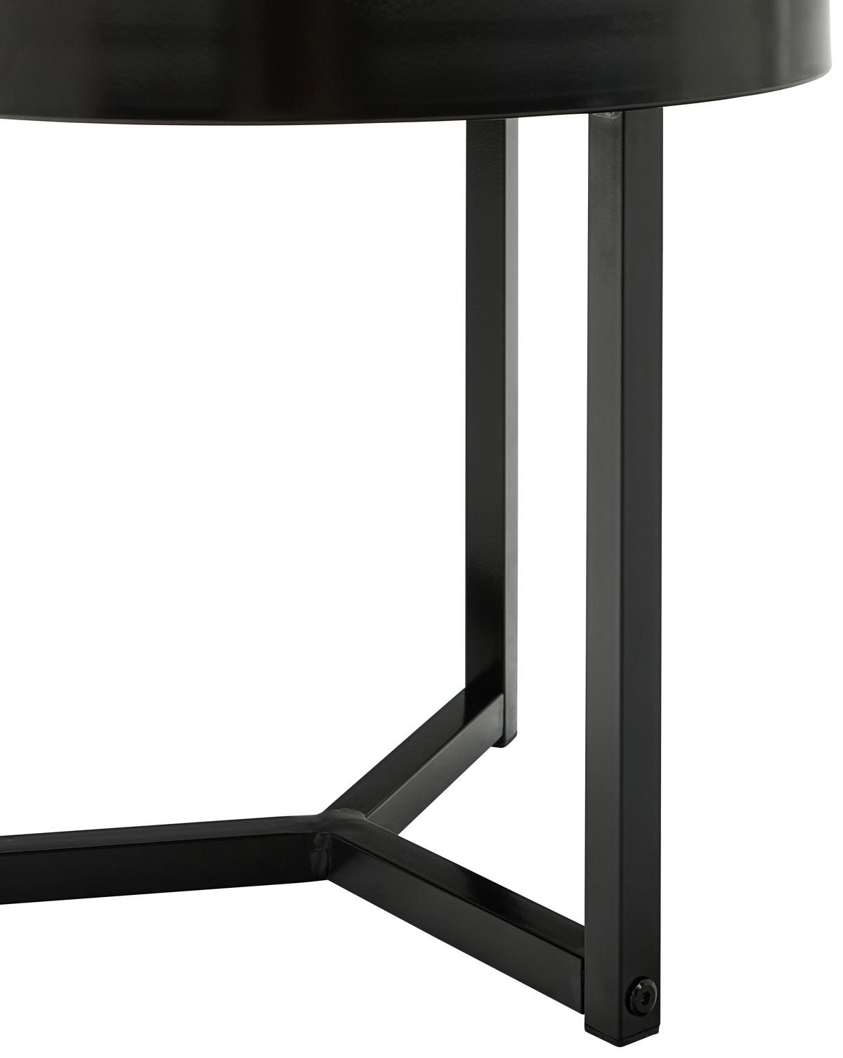 ZESTAW STOLIKÓW KAWOWYCH NINGBO - czarny, Design, materiał drewnopochodny/metal - MID.YOU