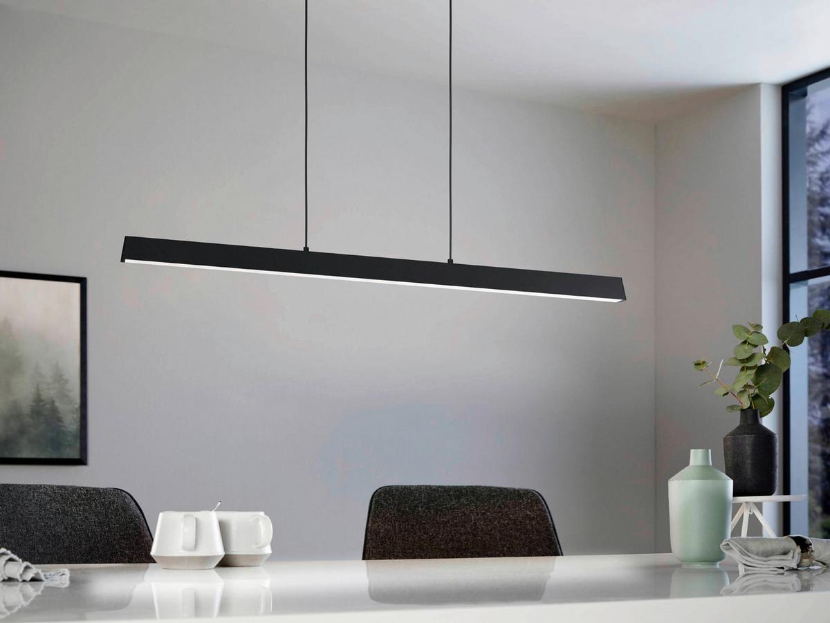 LAMPA WISZĄCA LED 99603* SIMOLARIS-Z - czarny/biały, Design, tworzywo sztuczne/metal (122/5,5/110cm) - Eglo