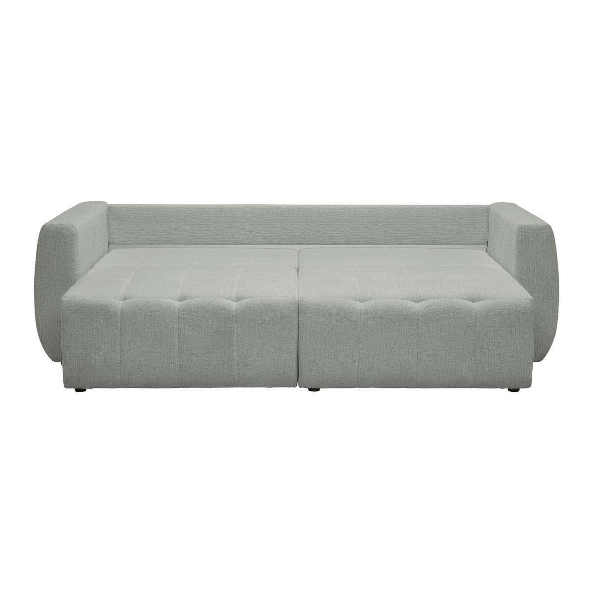 Schlafsofa Bologna Grau - Beige/Schwarz, Holz/Textil (245/74-90/104cm) - Mömax