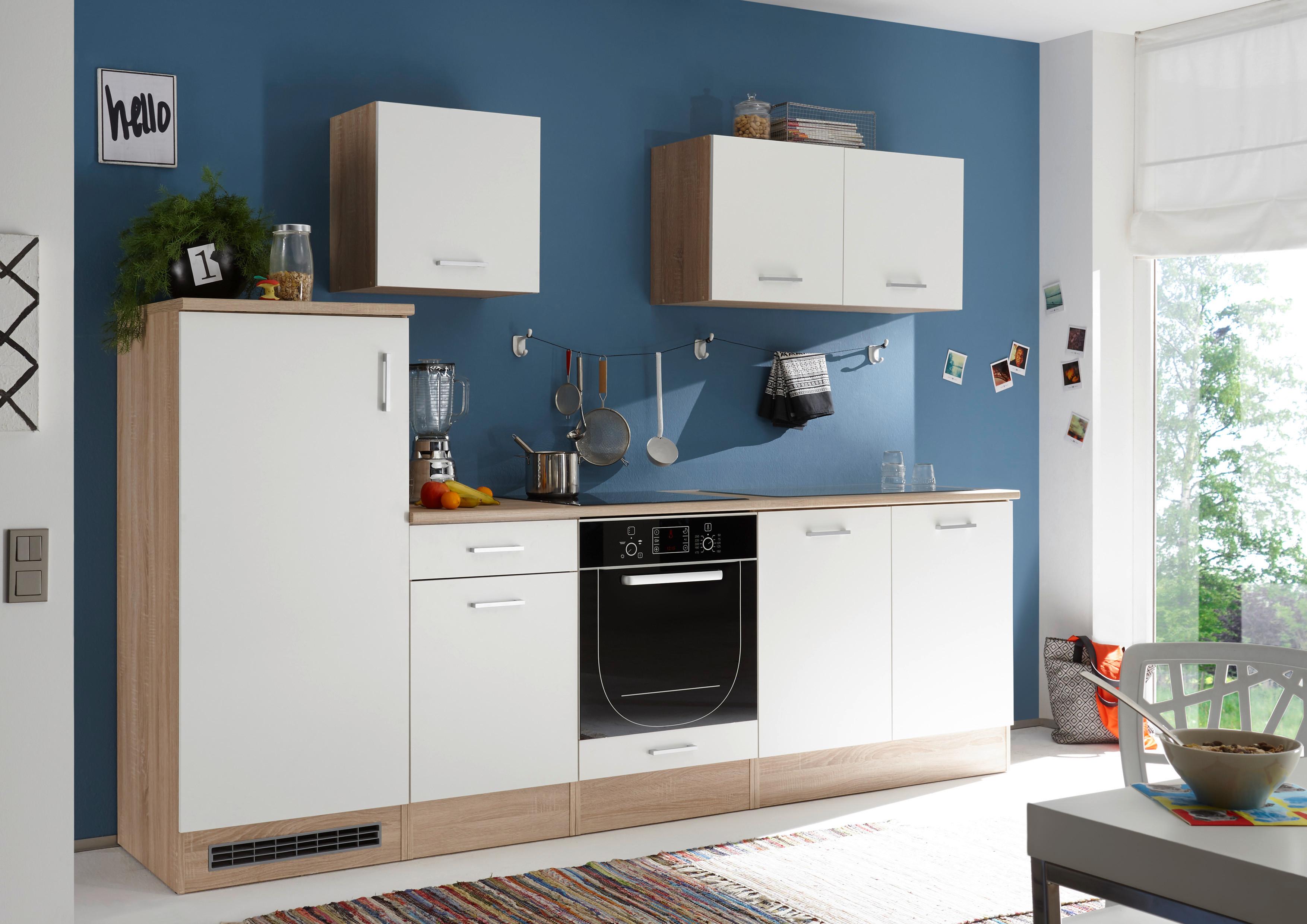Kuhinjski Blok Andy - bijela/hrast Sonoma, Modern, drvni materijal (270/195/60cm) - Based