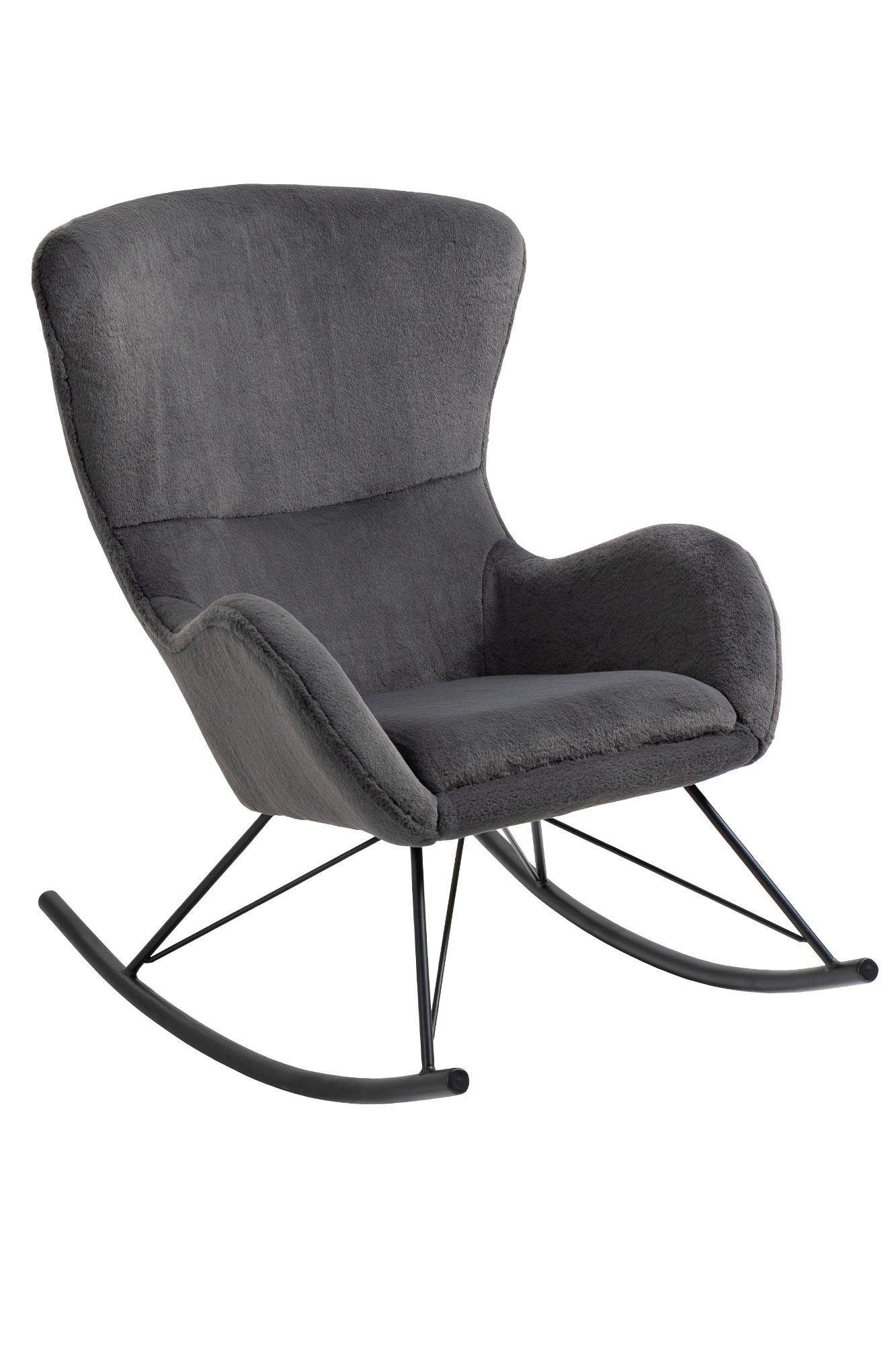 Gugalnik Lamb, Temno Siva - temno siva/črna, Moderno, kovina/tekstil (70/102/94cm) - Livetastic