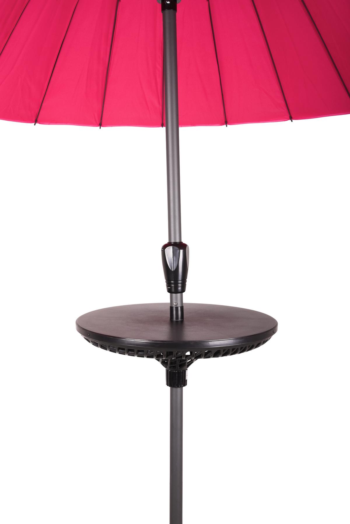 GARTENTISCH TISCH FÜR SONNENSCHIRM - Schwarz, MODERN, Kunststoff (58,2/18/58,2cm) - Gardenson
