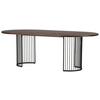 ESSTISCH HAMNEKSÄR - Dunkelbraun/Schwarz, Design, Holzwerkstoff/Metall (220/110/75cm) - Livetastic