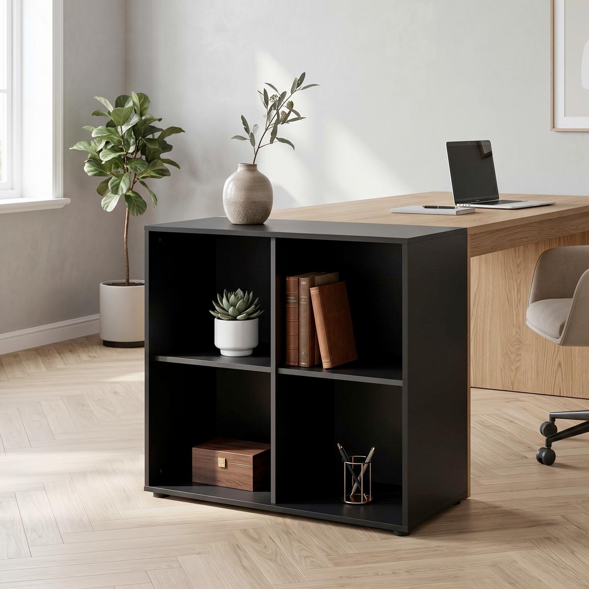 Regal Aino U 1000 R Schwarz - Schwarz, MODERN, Holzwerkstoff (100,1/83,6/41cm) - MID.YOU