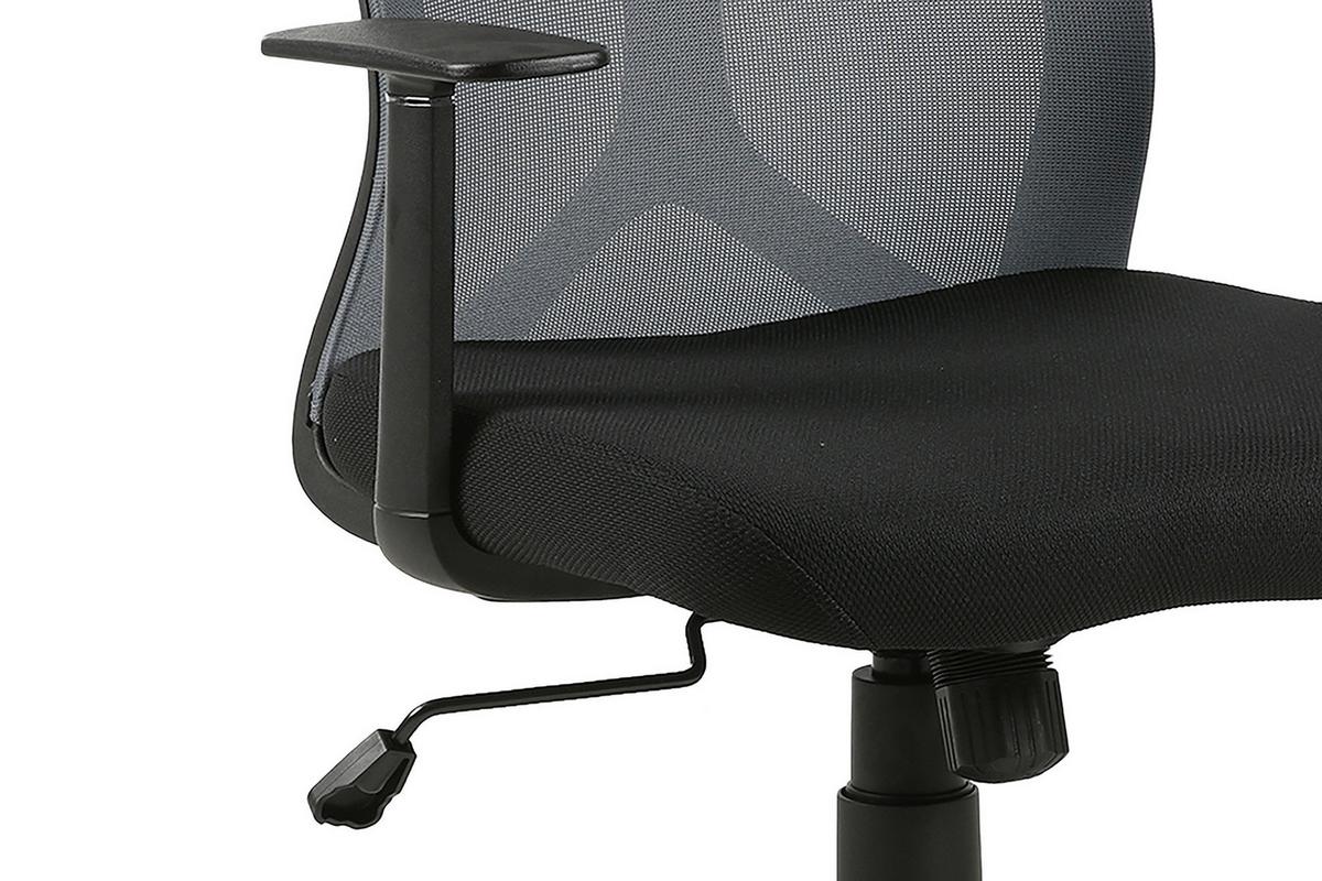 Drehstuhl Bone Grau/Schwarz - Schwarz/Grau, MODERN, Kunststoff/Textil (61,5/91/51,5cm) - MID.YOU