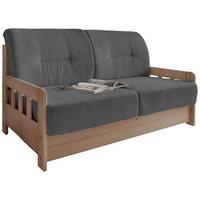 Schlafsofa Camino Holzkorpus Grau/Natur - Naturfarben/Grau, MODERN, Holz/Textil (154/88/90cm) - Livetastic