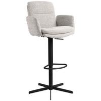 STOŁEK BAROWY FUNNY -EXKLUSIV- - beżowy/czarny, Design, metal/tkanina (55/92-117/54cm) - Novel