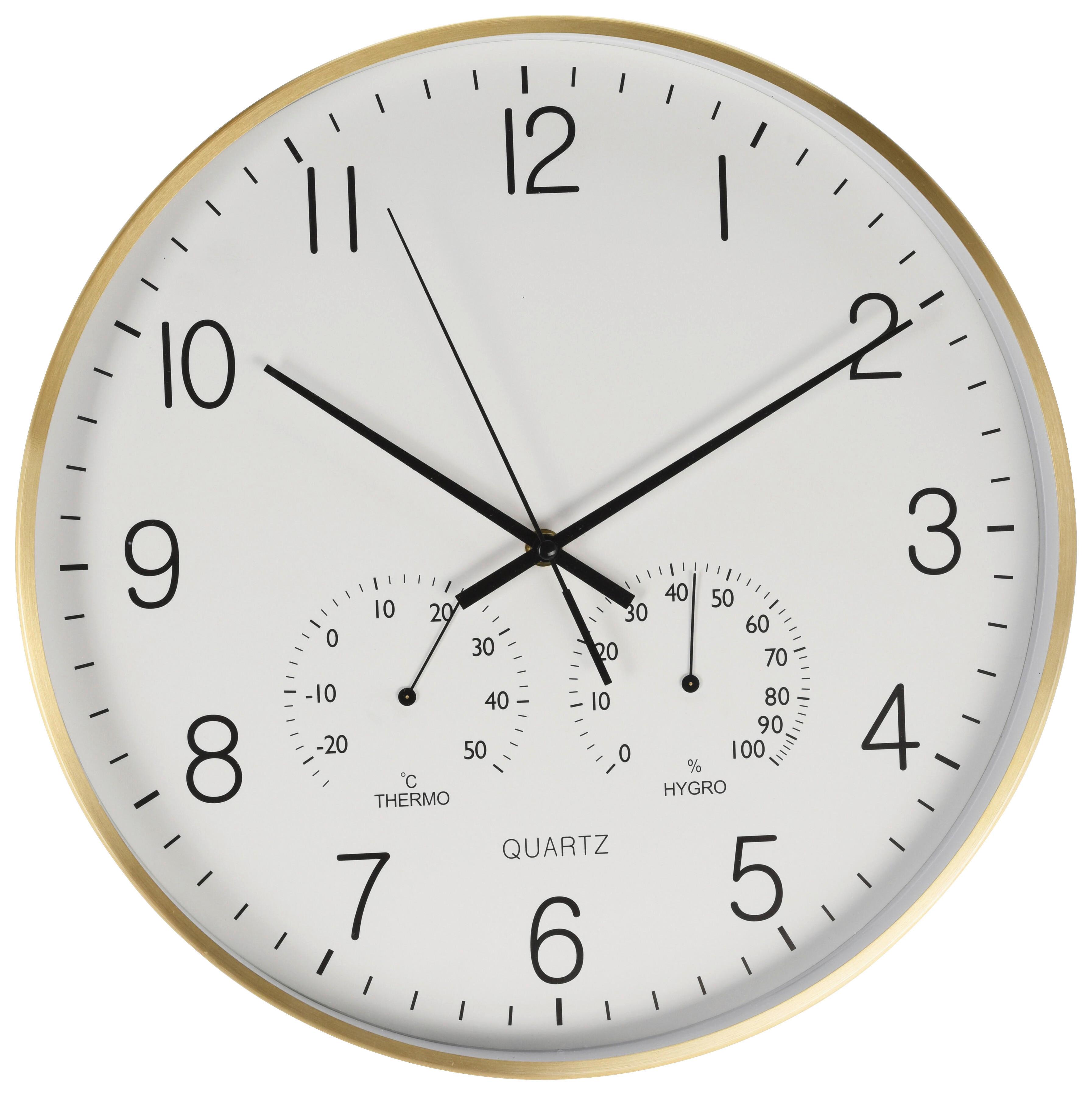 Wanduhr Aluminium Goldfarben Ø ca. 38cm - Goldfarben, Basics, Metall (38/4,2cm) - Mömax