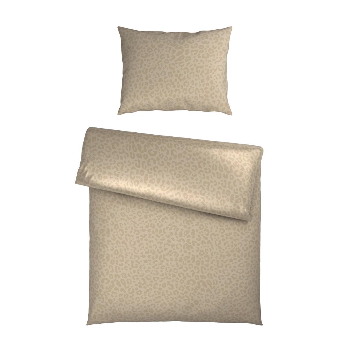 Lenjerie de pat Animal, cca.140x200/50x70 cm - bej, Konventionell, textil (140/200cm) - Mömax