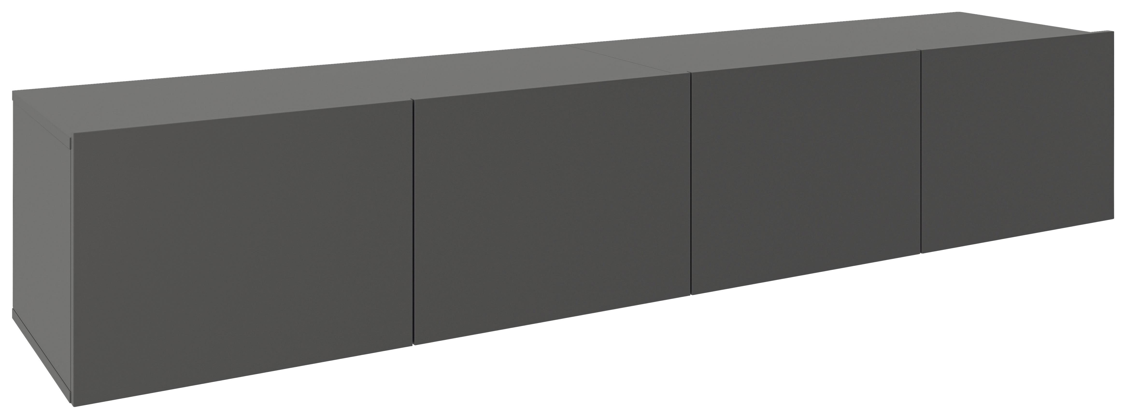 KOMODA NISKA NEWNIQ - antracytowy, Design, materiał drewnopochodny (200/36,7/42cm) - Hom`in