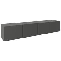 KOMODA NISKA NEWNIQ - antracytowy, Design, materiał drewnopochodny (200/36,7/42cm) - Hom`in