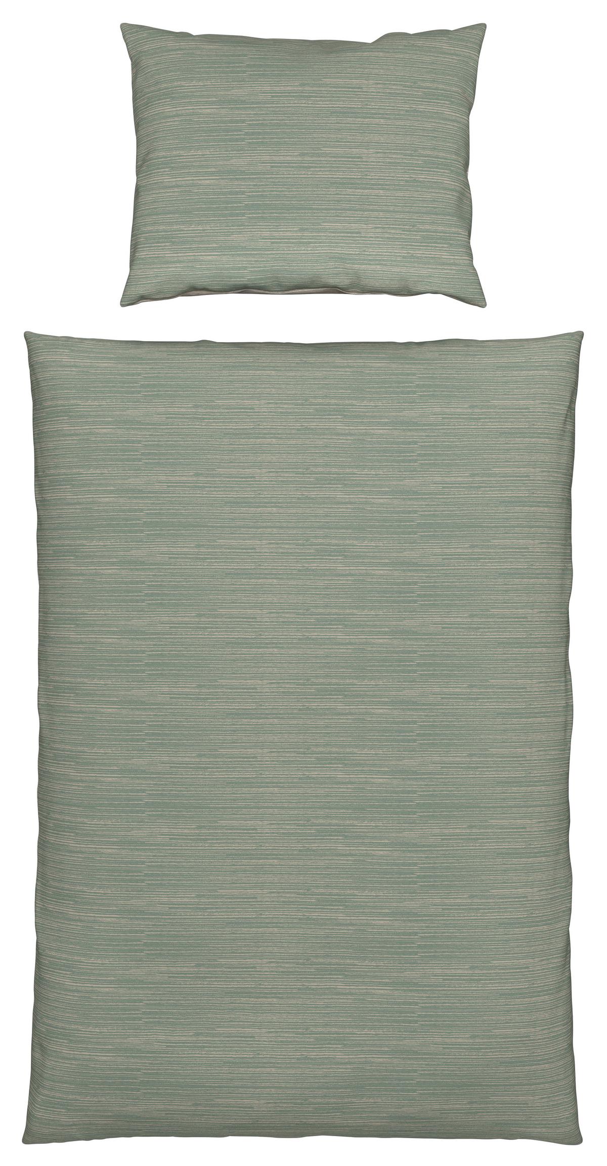 Kétoldalas Ágyneműhuzat Matthias - bézs/zöld, Modern, textil (140/200cm) - Modern Living
