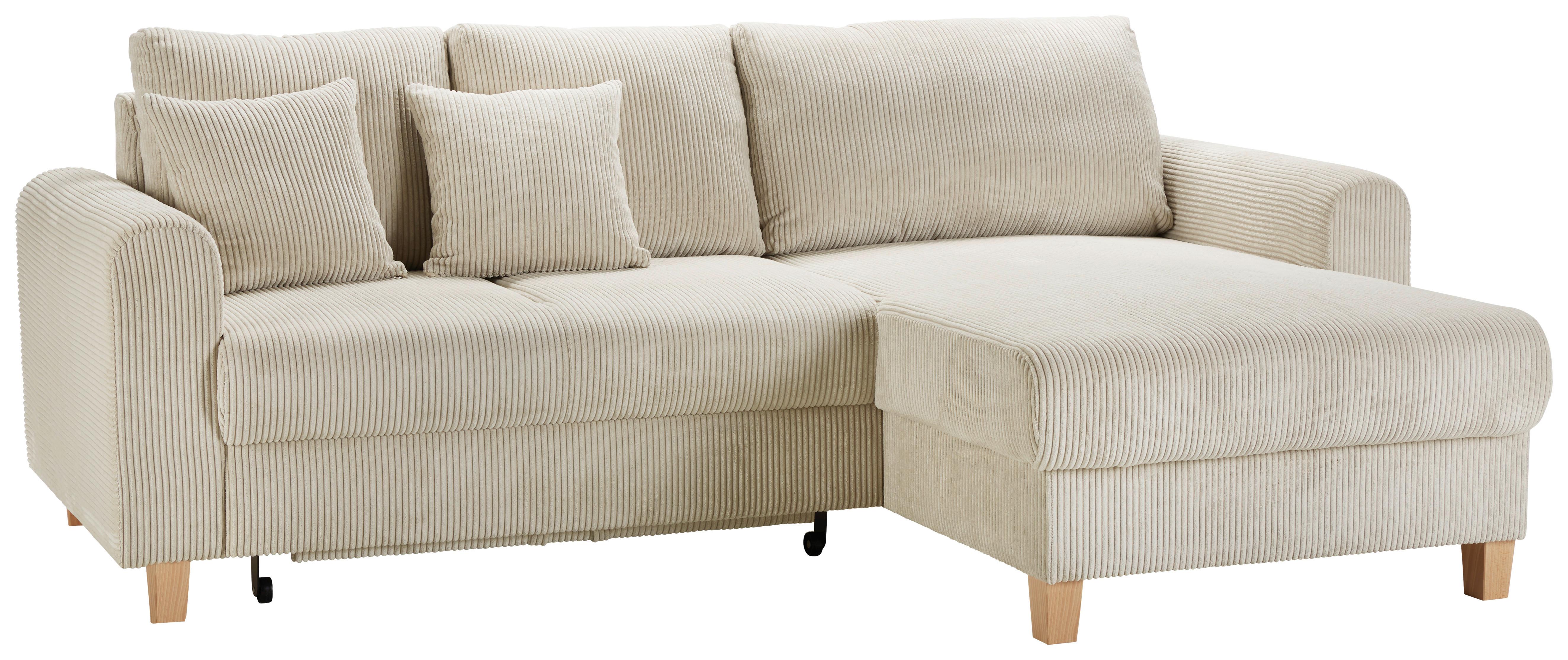 Wohnlandschaft Lille Beige - Hellbraun/Beige, MODERN, Holz/Textil (232/110/156cm) - Mömax