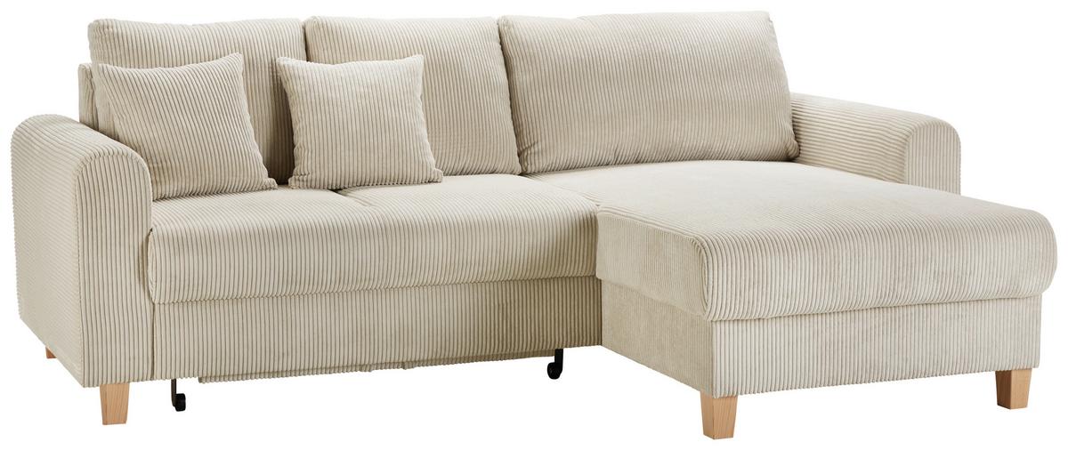Colţar LILLE - bej, Modern, textil (232/110/156cm) - Best Price