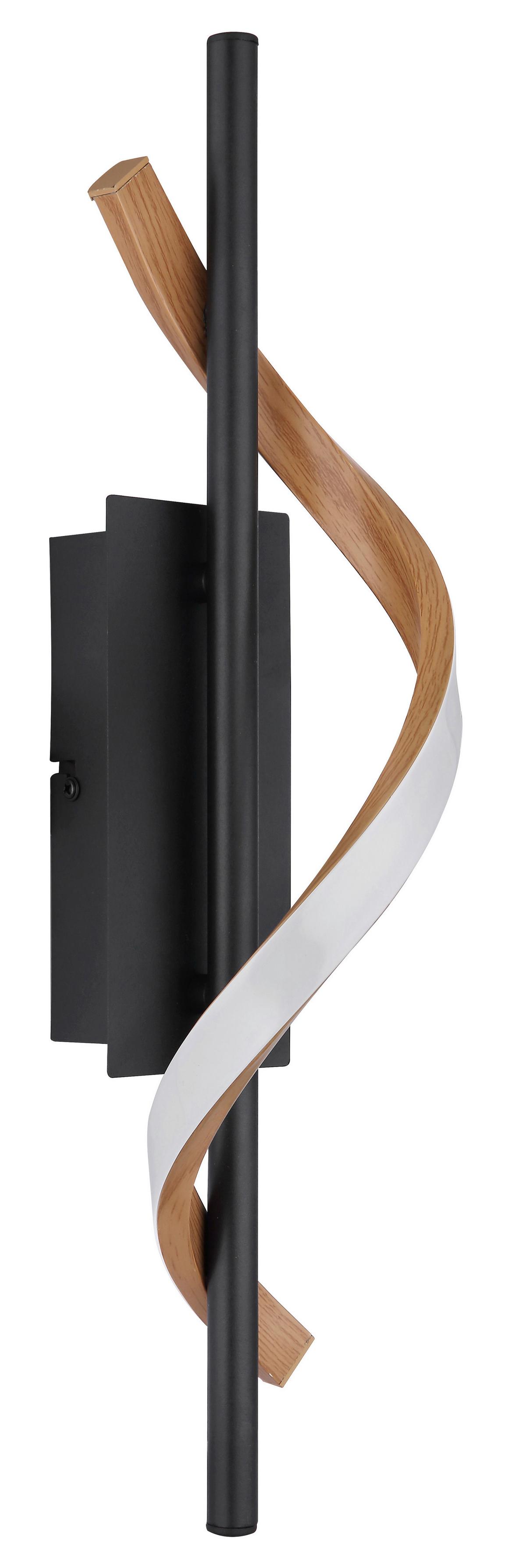Led Zidna Svjetiljka Watkins - bijela/smeđa, Design, metal/plastika (10/46,5/13cm) - Globo