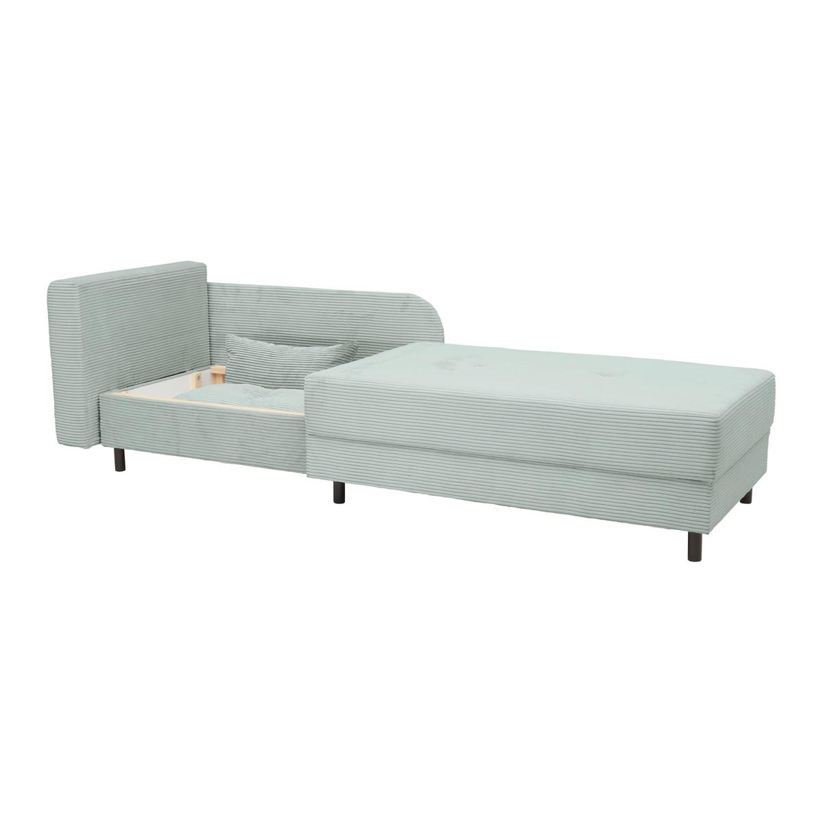 Liege Nova Grau - Schwarz/Grau, MODERN, Holz/Textil (85/62/145cm) - Mömax
