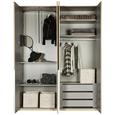 Drehtürenschrank in Weiß aus Glas - Eichefarben/Alufarben, ROMANTIK / LANDHAUS, Holzwerkstoff/Metall (180/236/58cm) - Premium Living Drehtürenschrank in Weiß aus Glas - Eichefarben/Alufarben, ROMANTIK / LANDHAUS, Holzwerkstoff/Metall (180/236/58cm) - Premium Living