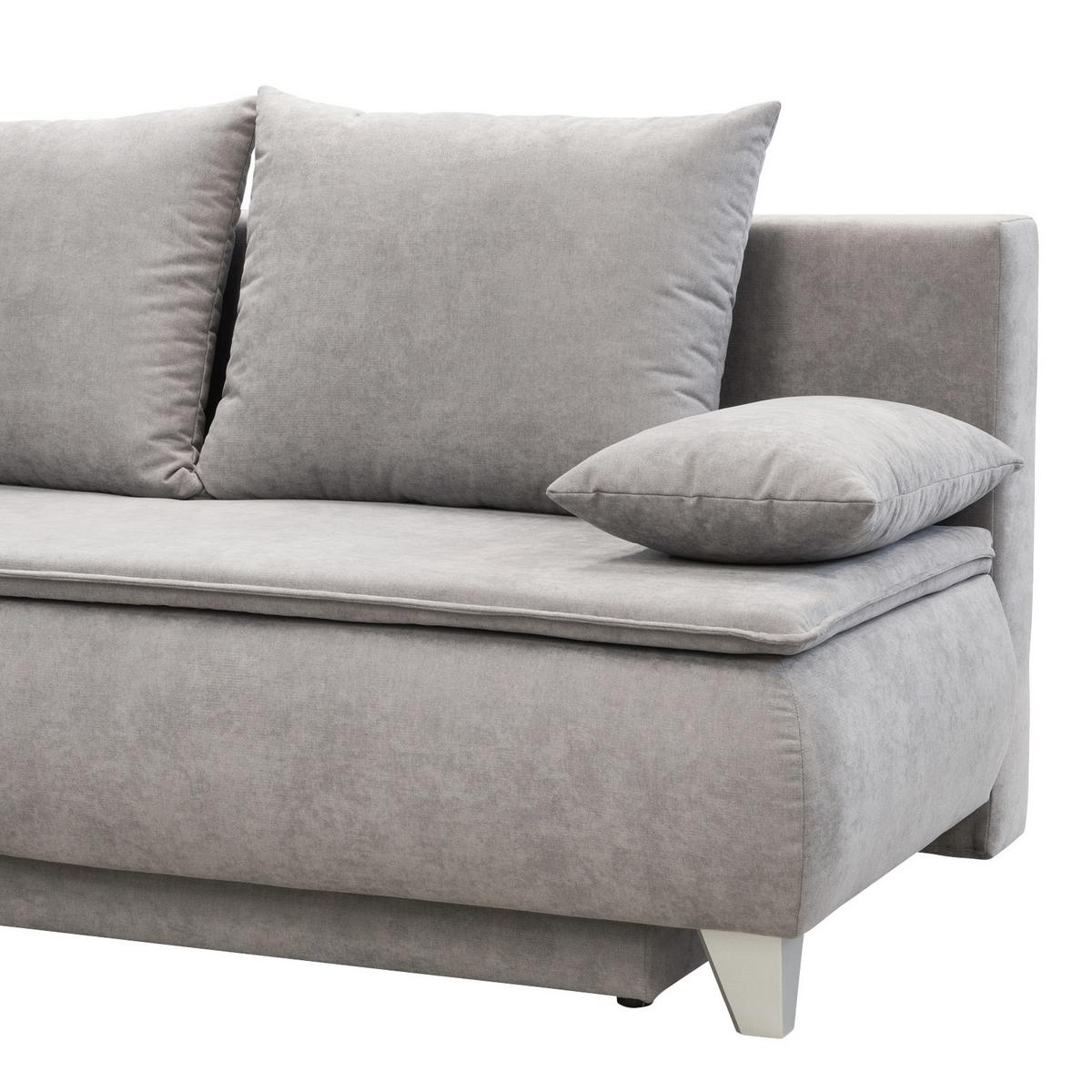 Canapea extensibilă MONA - gri deschis, Modern, textil (208/100/106cm) - Modern Living