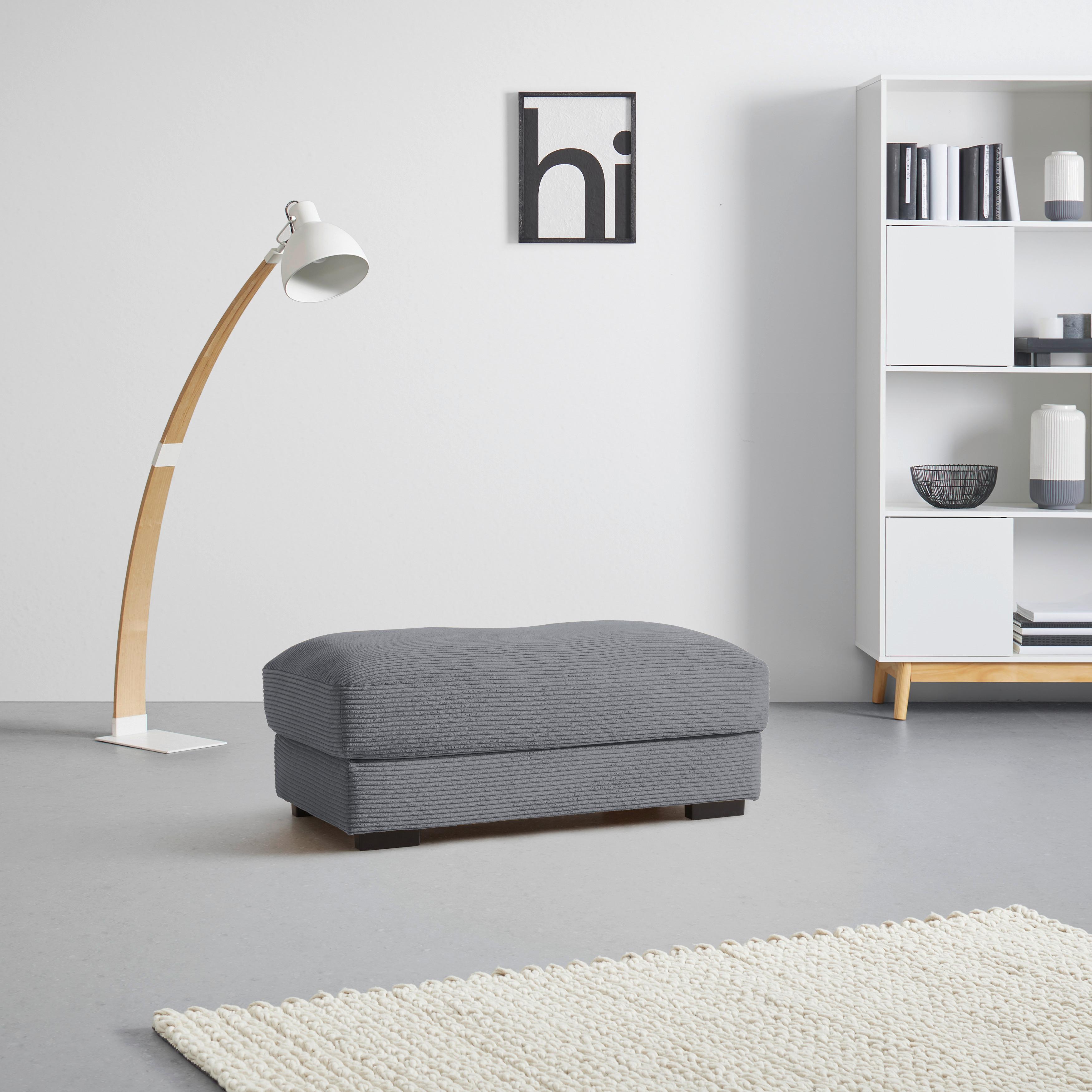 Hocker Pedro Grau - Grau, MODERN, Textil (60/46/110cm) - Mömax