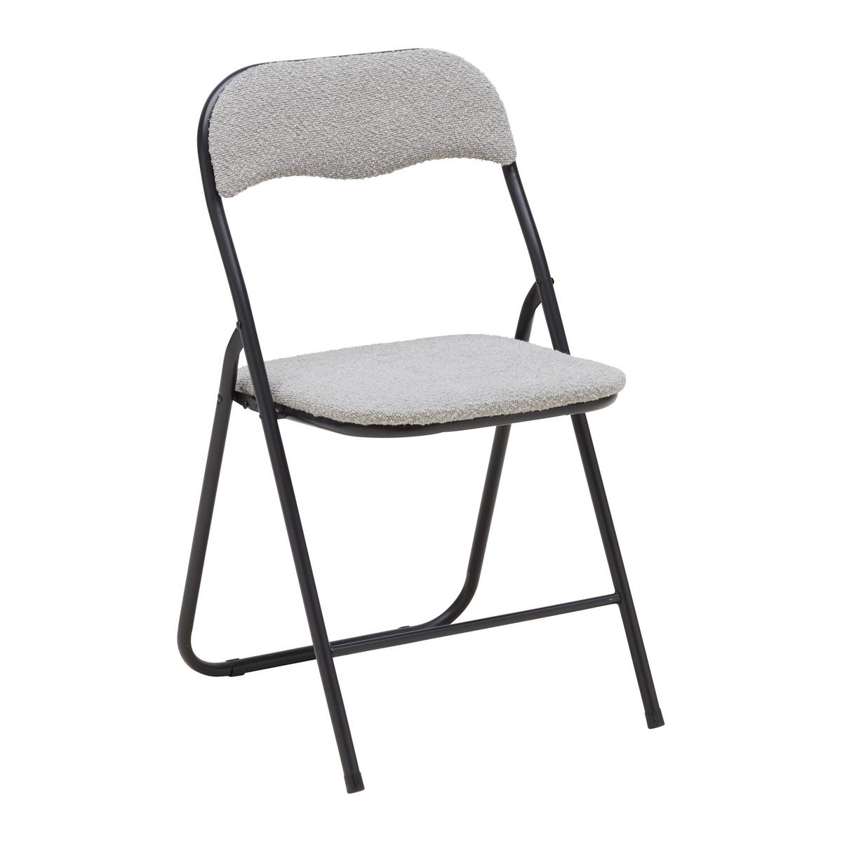 Sklopiva Stolica Isabelle - siva/crna, Lajfstajl, metal/tekstil (44/78/44cm) - Mömax