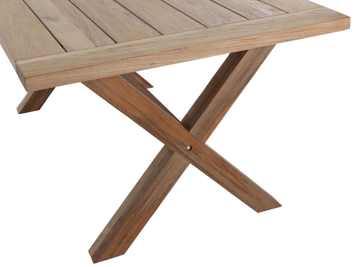 Gartentisch Teakfarben Echtholz ca. 180x100x76cm - Teakfarben, MODERN, Holz (180/100/76cm) - Siena Garden