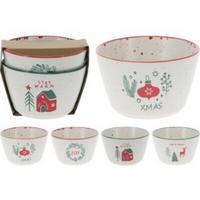 Bol cca. 500 ml Blis - alb/verde, Basics, ceramică (14/8cm)