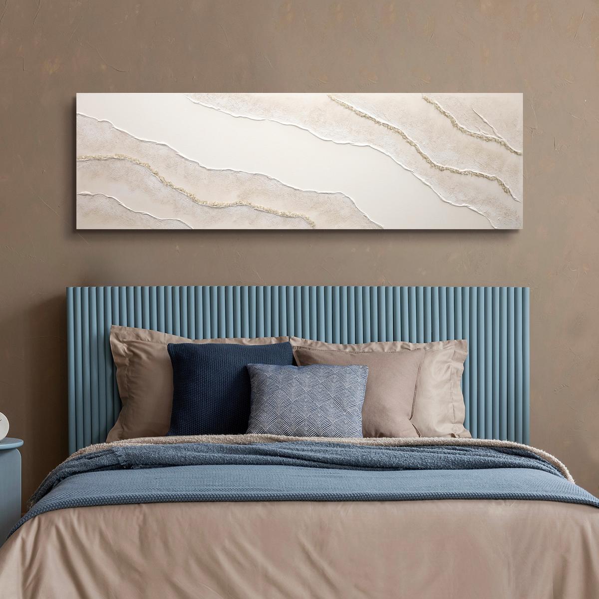 OBRAZ OLEJNY 8434155301026 - biały/masa perłowa, Lifestyle, materiał drewnopochodny/tkanina (180/50cm) - Monee