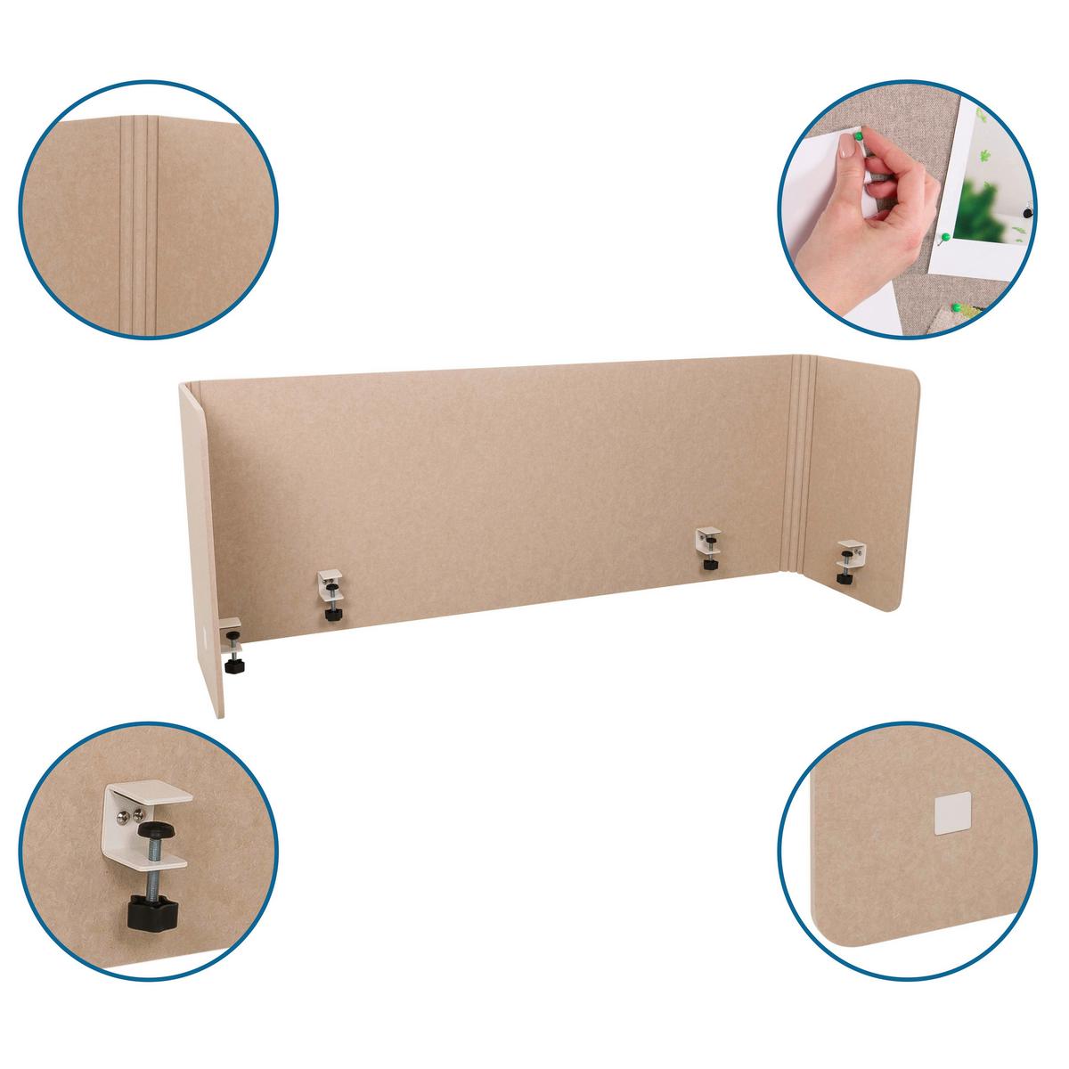 Pregradna Stena Flexmiut U, Bež - bež, Basics, kovina/umetna masa (160/40/2cm) - MID.YOU
