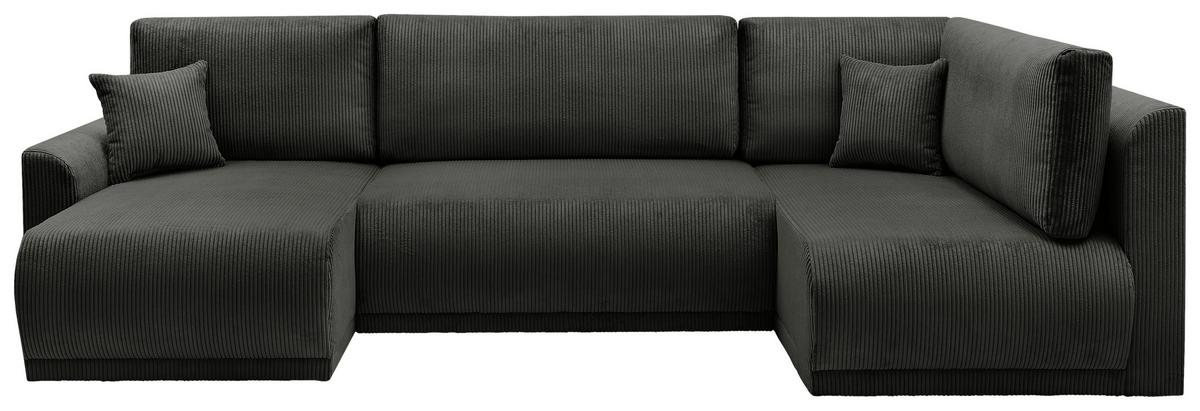 Coltar Kim - negru, Modern, lemn (146/313/160cm) - Modern Living