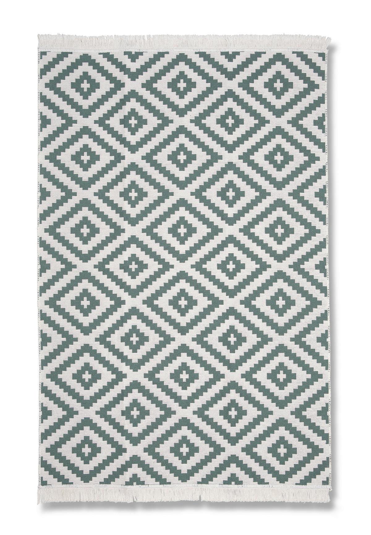 Ročno Tkana Preproga Inaya 2 - zelena/bela, Moderno, tekstil (120/170cm) - Mömax